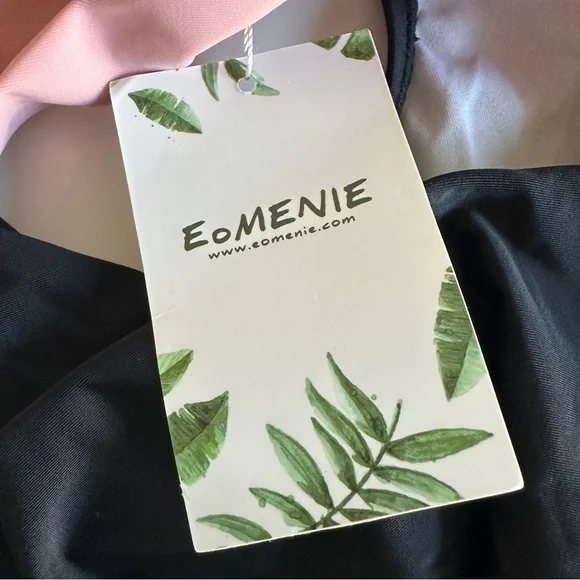 Eomenie One Piece women’s Tummy Control Cutout pink black M Swimsuit NWT - Picture 10 of 13